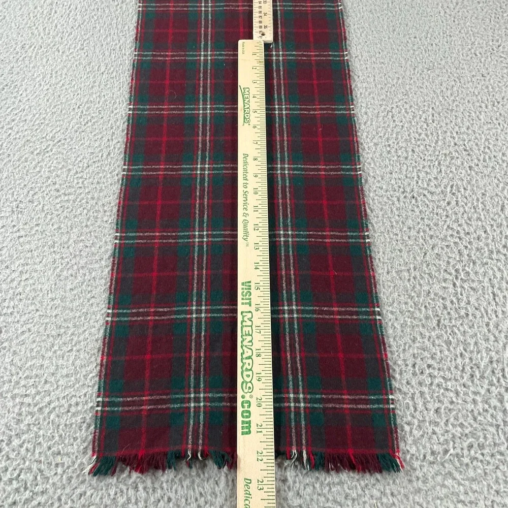 Vintage Pendleton Virgin Wool Plaid Scarf Quiet Luxury‎ Academia Red Old Money